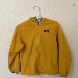 Boys/Girls size 4 Patagonia yellow fleece zip up
